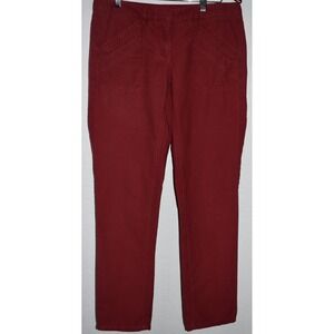 Ann Taylor‎ Loft 2 Linen Blend Pants Straight Leg Pockets Lightweight Coastal